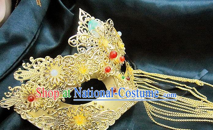 Handmade Chinese Stage Performance Classic Mysterious Mask