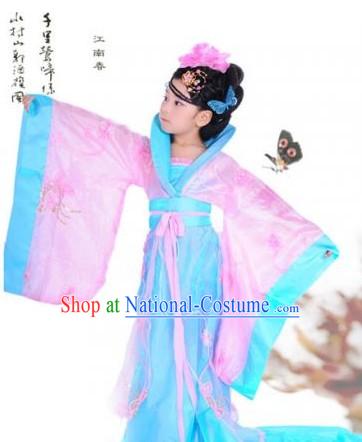 Ancient Chinese Tang Dynasty Princess Clothing for Girls