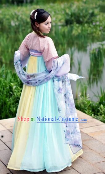 Chinese Classical Tang Dynasty Princess Dress Complete Set