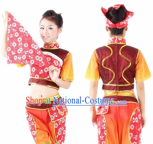 Traditional Chinese Han Ethnic Dance Costumes for Women