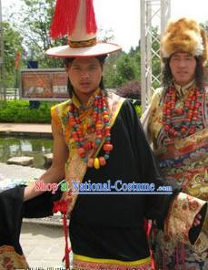 Traditional Tibetan Male Clothing and Hat