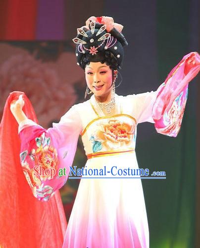 Long Sleeve Embroidered Flower Tang Dynasty Dance Costumes for Women