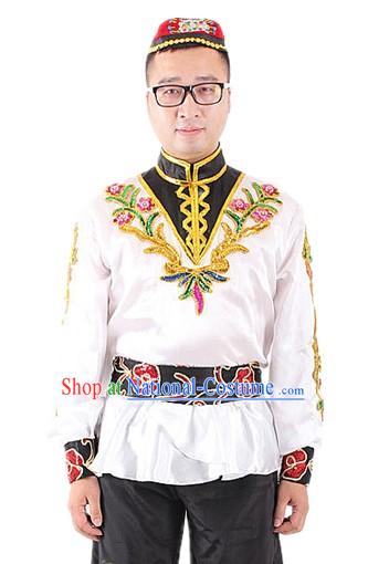 Traditional Chinese Xinjiang Uyghur Nationality Clothes for Men