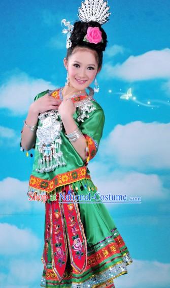 Traditional Chinese Miao Costumes and Accessories for Women