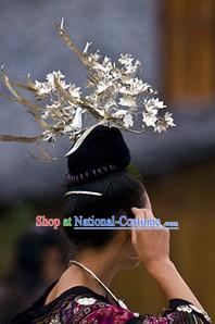 Traditional Chinese Miao Three Phoenixes Hair Accessories for Women