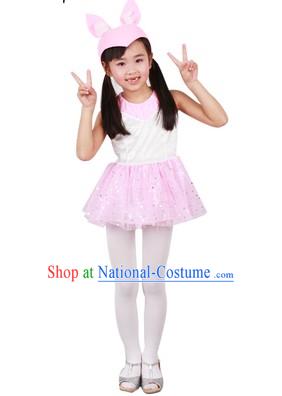 Rabbit Dance Costumes and Hat for Children