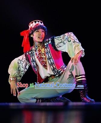 Traditional Chinese Xinjiang Boy Dress and Hat