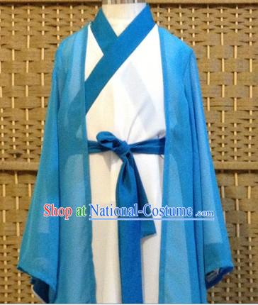 Traditional Chinese Three Kingdoms Zhuge Liang Costumes and Hat Complete Set for Kids or Men