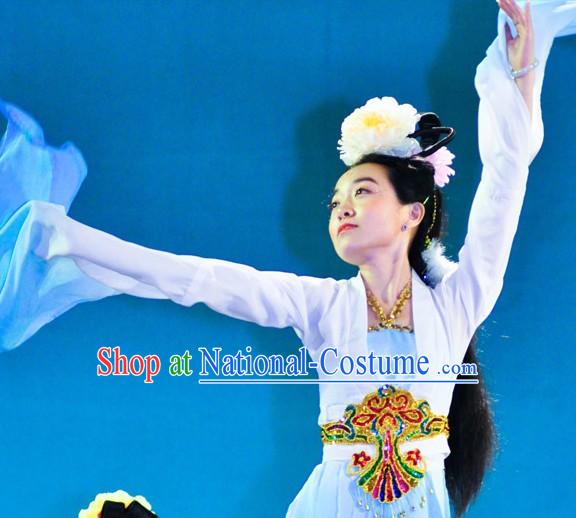 Long Sleeves Dance Costumes and Headwear for Women