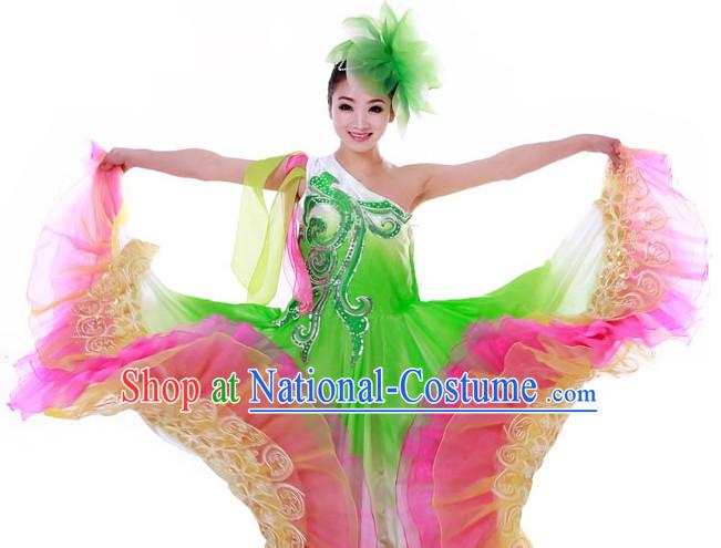 Ancient Chinese Dance Costumes and Headpieces for Women