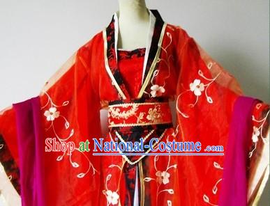 Ancient Chinese Red Wedding Dress Complete Set for Women