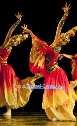 Chinese Classical Dance Costumes Complete Set for Women