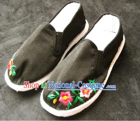 Old China Time All Handmade Chinese Thick Sole Cotton Shoes