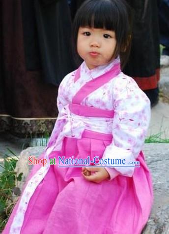 Traditional Chinese Hanfu Clothes Complete Set for Kids