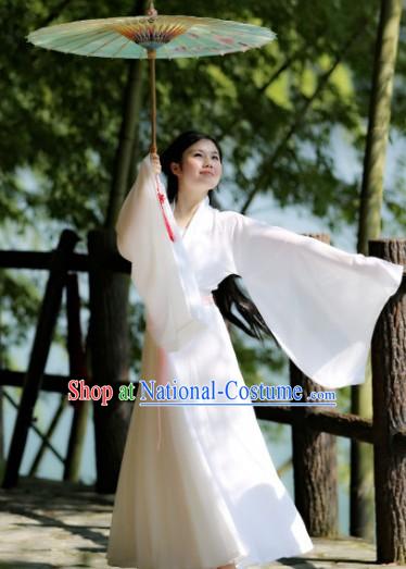 Traditional Ancient Chinese White Hanfu Clothes for Women