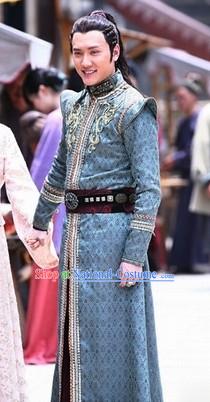 Chinese Costume Period of the Northern and Southern Dynasties Ancient Chinese King of Lanling Costumes Complete Set for Men