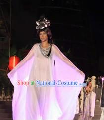 Ancient Chinese Princess Costumes and Headwear Complete Set for Women