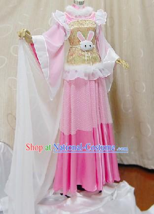 Ancient Chinese Rabbit Princess Cosplay Outfits Complete Set