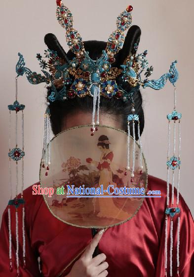 Chinese Marriage Customs Imperial Palace Ming Dynasty Princess Phoenix Wedding Headwear Complete Set