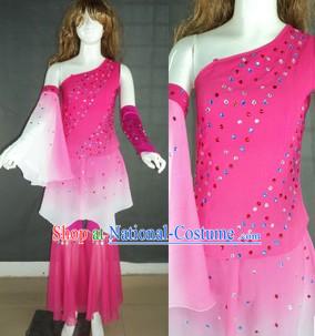 Custom-Made Shinning Crystal Dance Costumes for Women