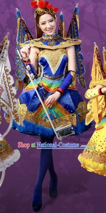 2013 New Style Peking Opera Type Stage Performance Dance Costumes and Headgear for Women