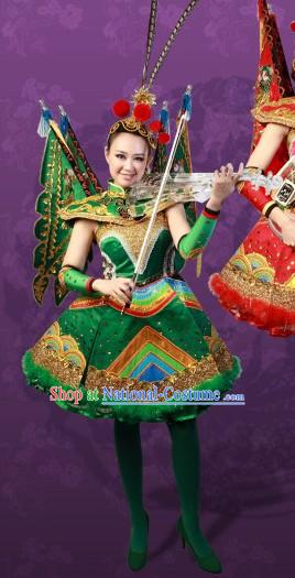 Stage Performance Musician Peking Opera Style Dance Costumes and Hair Accessories for Women