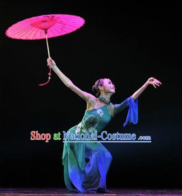 Classicial Umbrella Dance Costumes and Headpieces for Women