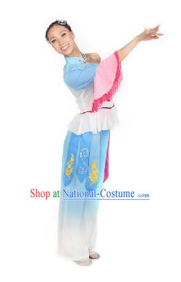 Traditional Chinese Yang Ge Fan Performance Costumes