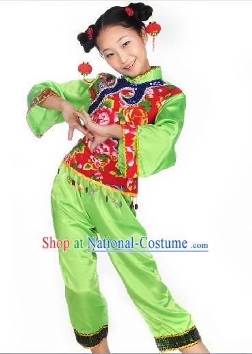 Han Ethnic Stage Performance Costumes for Kids