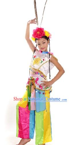 Stage Performance Qiao Hua Dan Dance Costumes for Female Children