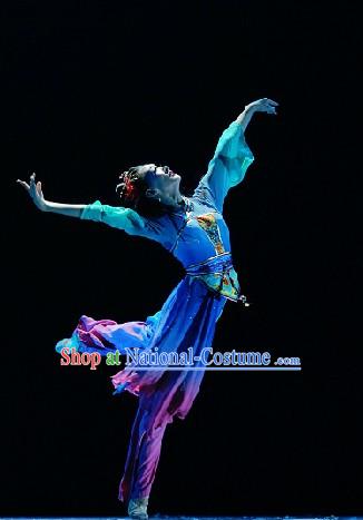 Chinese Folk Style Stage Ready Competition and Performance Dance Costumes for Women