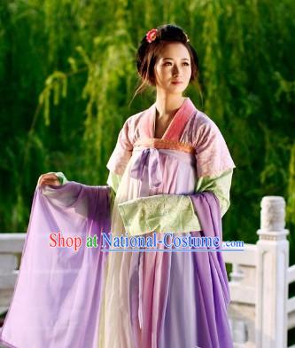 Tang Dynasty Imperial Palace Female Ruqun Clothing and Cape Complete Set for Women