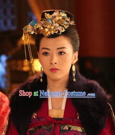 Movie and Television Play Tang Dynasty Empress Hair Accessories Complete Set