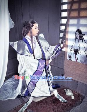 Ancient China Swordsman Costumes Complete Set for Men