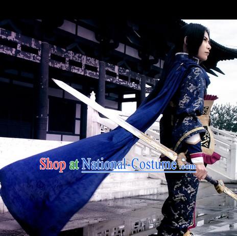 Ancient Chinese Fencer Costume Cosplay  Clothing, Shoes _ Accessories for Men