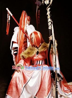 Asian Kung Fu King Cosplay Costumes Complete Set for Men