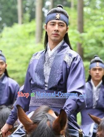 Ancient Korean Imperial Palace Guard Costumes Complete Set for Men