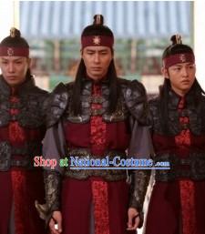 Ancient Korean Imperial Palace General Armor Costumes Complete Set for Men