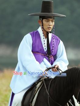 Lee Jun Ki Arang and the Magistrate Korean Hanbok Dresses and Hat Complete Set for Men