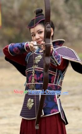 Ancient Chinese Archer Costumes and Headdress