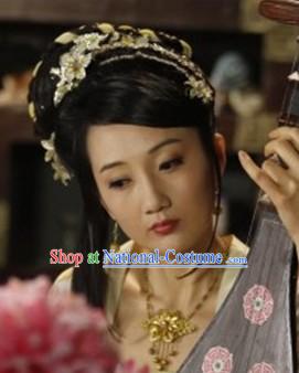 Tang Dynasty Beauty Hair Accessories and Necklace