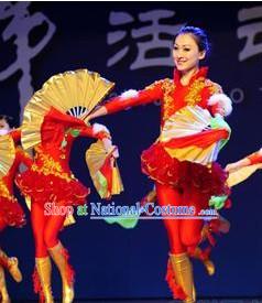 Chinese Fan Dance Costume