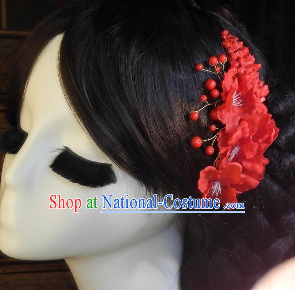 Traditional Chinese Red Hair Adornments