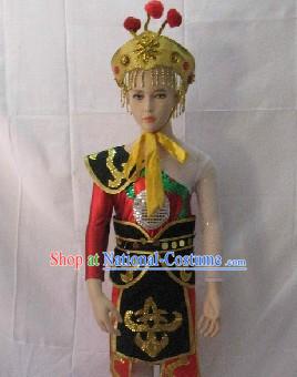 Traditional Chinese Drum Dancer Costumes for Kids