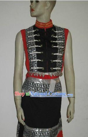 Traditional Chinese Ethnic Dance Costumes Complete Set