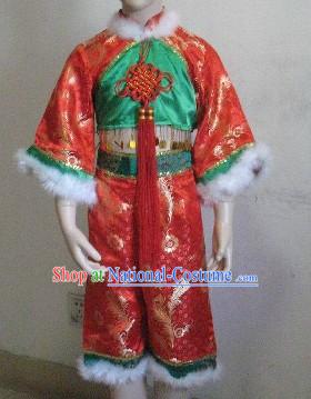 Chinese New Year Celebration Dance Costumes Complete Set for Kids