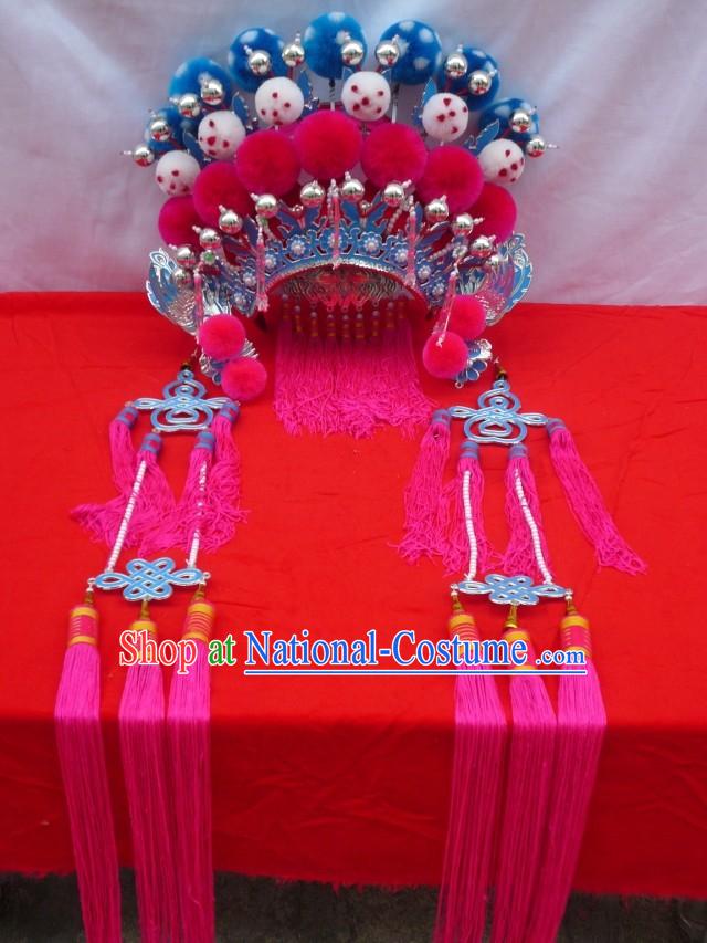 Traditional Chinese Opera Mu Guiying Female General Helmet