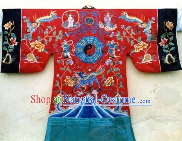 Traditional Chinese Taoist Bagua Eight Symbols Costumes Complete Set