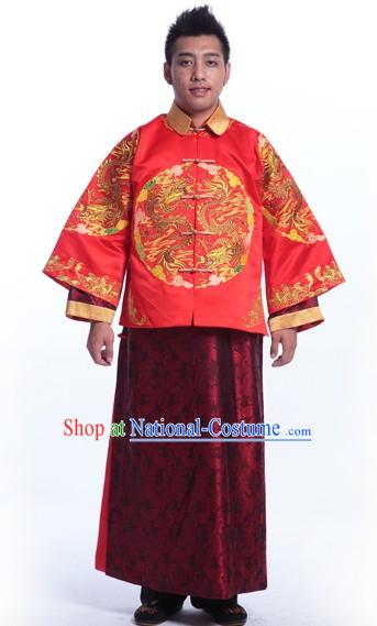 Traditional Chinese Wedding Dresses Attires for Bridegroom