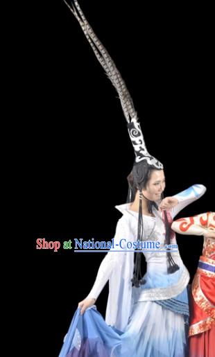 Ancient Chinese Beauty Dance Costume and Headdress Complete Set for Women